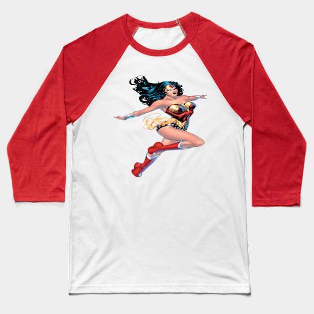 PowerGirl Baseball T-Shirt by HellySween